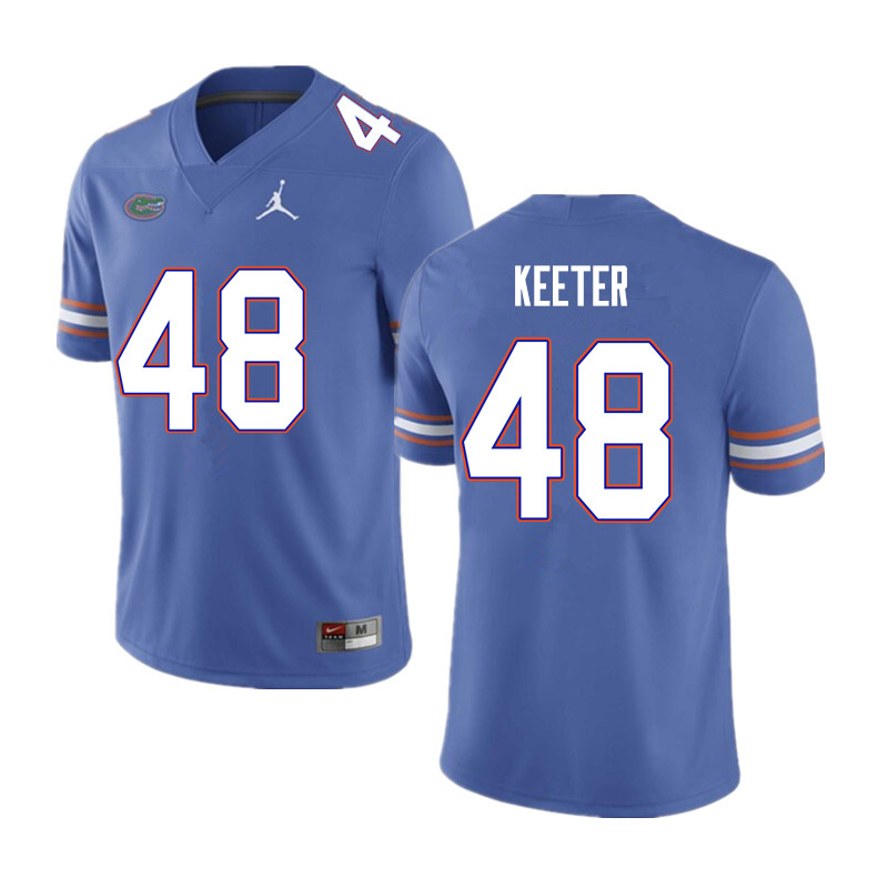 Men #48 Noah Keeter Florida Gators College Football Jerseys Sale-Blue